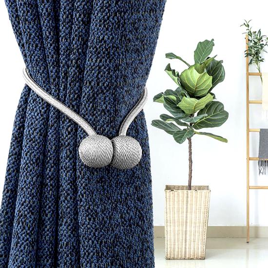 Obrazek z Magnetyczna klamra do zasłon  -  srebrna