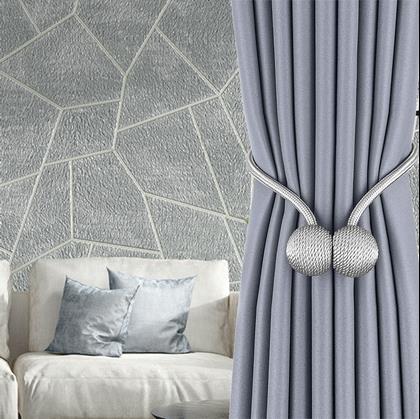 Obrazek z Magnetyczna klamra do zasłon  -  srebrna