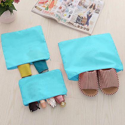 Obrazek z Zestaw organizerów podróżnych do walizki  -  jasnoniebieskie