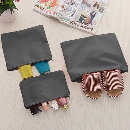 Obrazek z Zestaw organizerów podróżnych do walizki  -  szare