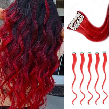 Obrazek z Kolorowe treski do włosów  -  czerwone