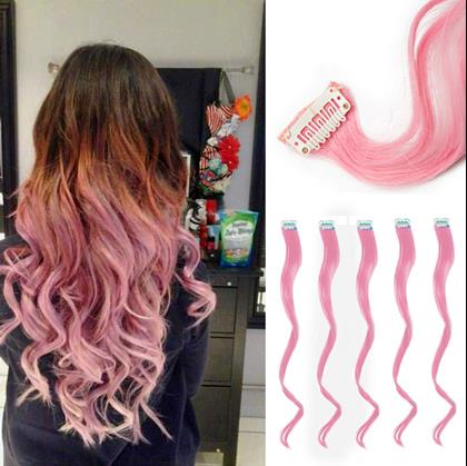 Obrazek z Kolorowe treski do włosów  -  różowe