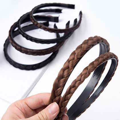 Obrazek z Opaska z warkoczem  -  brązowa