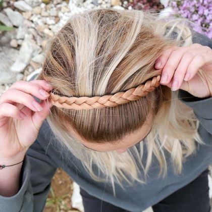 Obrazek z Opaska z warkoczem  -  miedziany blond