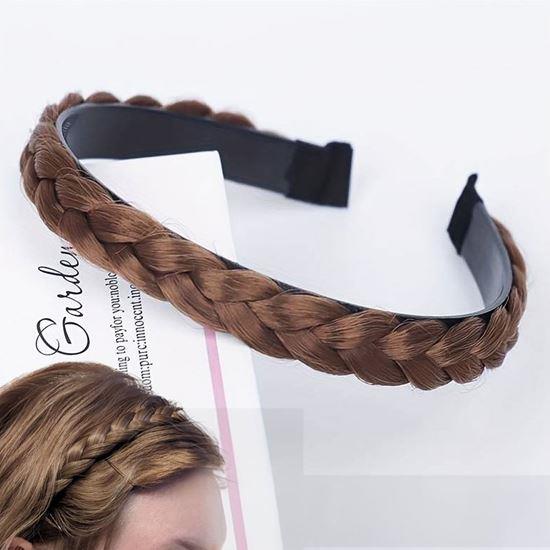 Obrazek z Opaska z warkoczem  -  brązowa