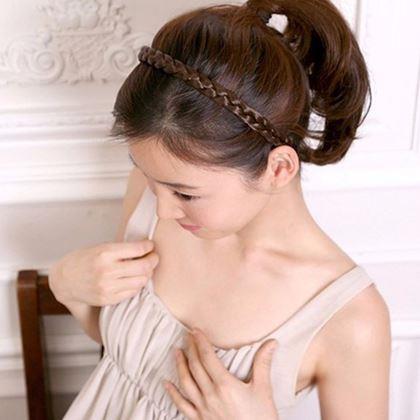 Obrazek z Opaska z warkoczem  -  brązowa