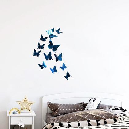 Obrazek z Lustro motyl 12 szt. - niebieski