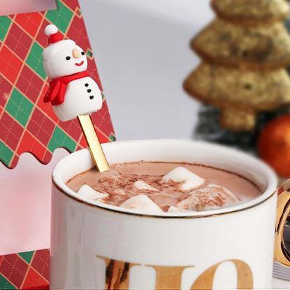 Obraz Zestaw świątecznych łyżeczek w ozdobnym pudełku 4 szt.