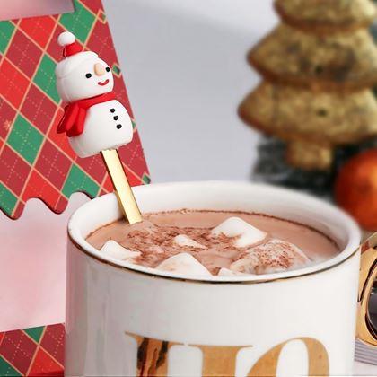 Obrazek z Zestaw świątecznych łyżeczek w ozdobnym pudełku 4 szt.