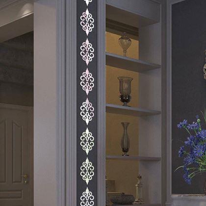 Obrazek z Lustrzane naklejki ornamenty 10 szt. -  srebrne