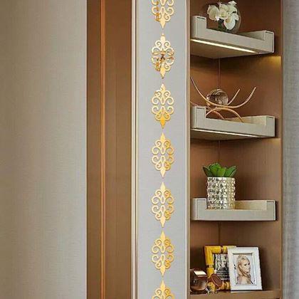 Obrazek z Lustrzane naklejki ornamenty 10 szt. -  złote