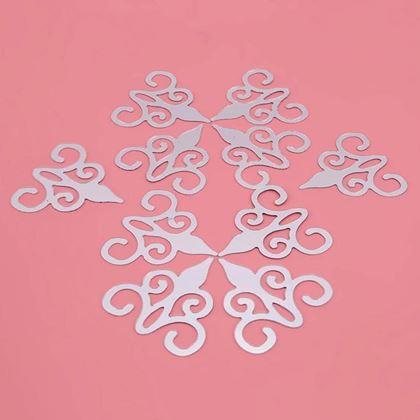 Obrazek z Lustrzane naklejki ornamenty 10 szt. -  srebrne