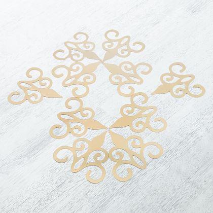 Obrazek z Lustrzane naklejki ornamenty 10 szt. -  złote