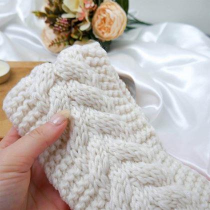 Obrazek z Pleciona opaska zimowa  -  biała