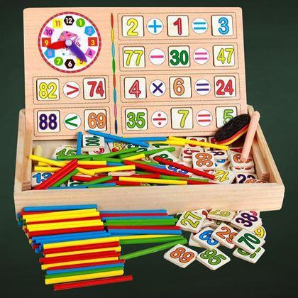 Obrazek z Drewniania tablica edukacyjna