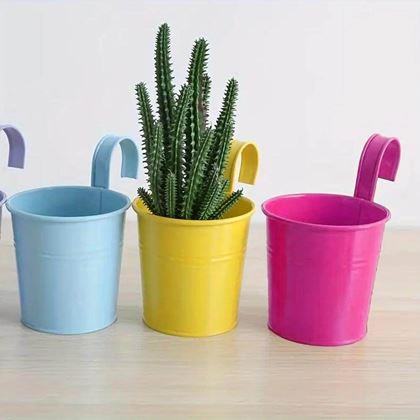 Obrazek z Wisząca doniczka na balkon -  żółta