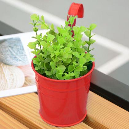 Obrazek z Wisząca doniczka na balkon -  czerwona