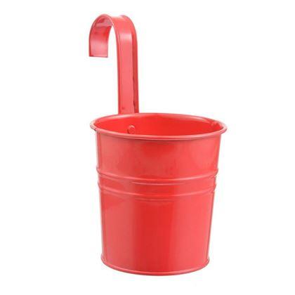 Obrazek z Wisząca doniczka na balkon -  czerwona