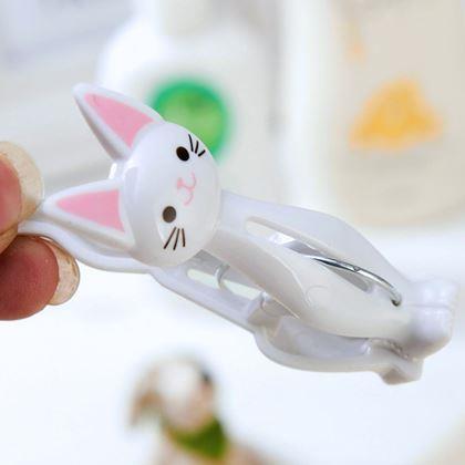 Obrazek z Klamerki na pranie Kot 4 szt.  -  białe