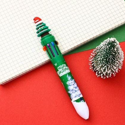 Obrazek z Wielokolorowy długopis świąteczny - choinka