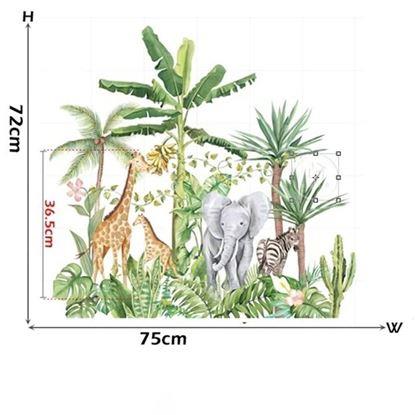 Obraz Dziecięce naklejki na ścianę – zwierzęta z dżungli