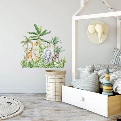 Obrazek z Dziecięce naklejki na ścianę – zwierzęta z dżungli