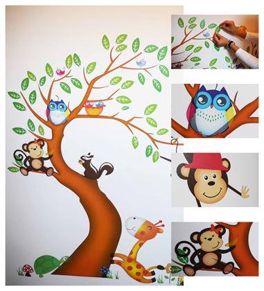 Obrazek z Dziecięce naklejki na ścianę - zwierzątka