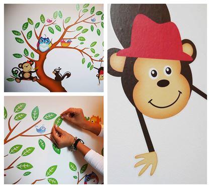 Obrazek z Dziecięce naklejki na ścianę - zwierzątka