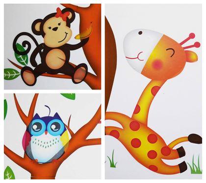 Obrazek z Dziecięce naklejki na ścianę - zwierzątka
