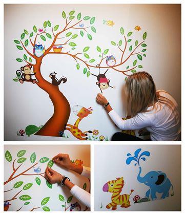 Obrazek z Dziecięce naklejki na ścianę - zwierzątka