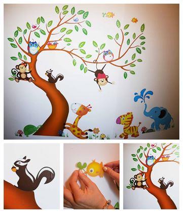 Obrazek z Dziecięce naklejki na ścianę - zwierzątka