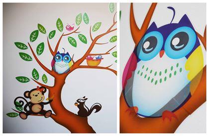 Obrazek z Dziecięce naklejki na ścianę - zwierzątka