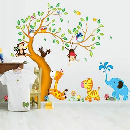 Obrazek z Dziecięce naklejki na ścianę - zwierzątka