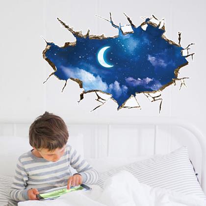Obrazek z Samoprzylepna naklejka na ścianę – nocne niebo