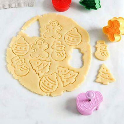 Obrazek z Świąteczne foremki do ciastek z pieczątką 4 szt