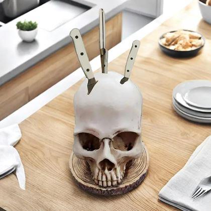 Obrazek z Uchwyt na noże czaszka