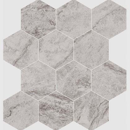 Obrazek z Tapeta heksagon 10 sztuk - szara mozaika