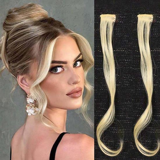 Obrazek z Dopinka na włosy z klipsem pasemka - blondynka