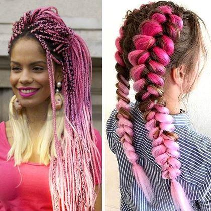 Obrazek z Włosy ombré clip-in - różowy