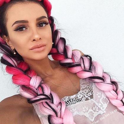 Obrazek z Włosy ombré clip-in - różowy