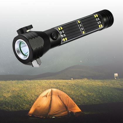 Obrazek z Latarka solarna LED z powerbankiem 8w1