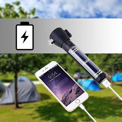 Obrazek z Latarka solarna LED z powerbankiem 8w1