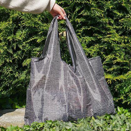 Obrazek z Duża składana torba na zakupy  -  szara