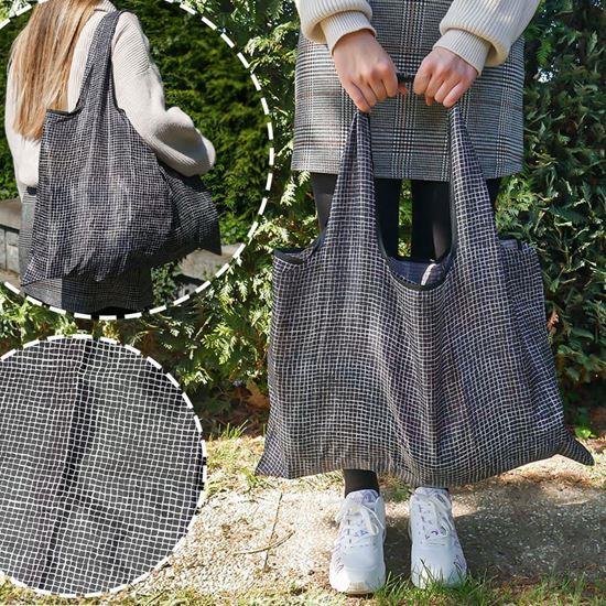 Obrazek z Duża składana torba na zakupy  -  szara