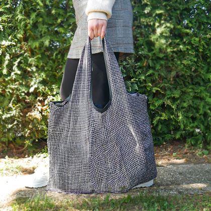 Obrazek z Duża składana torba na zakupy  -  szara