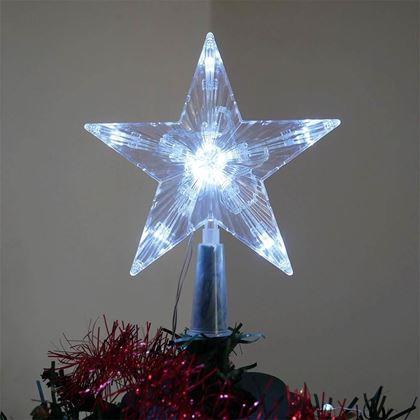 Obrazek z Świąteczna świecąca gwiazda na choinkę -  zimne światło