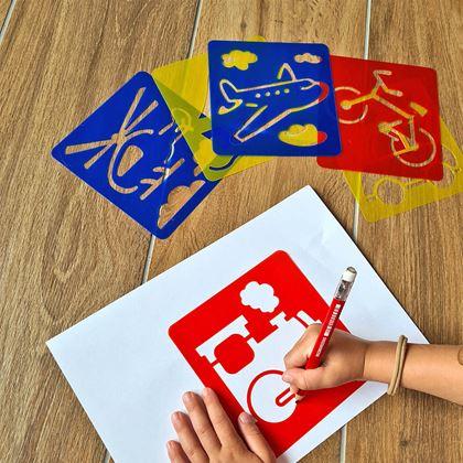 Obrazek z Szablony do malowania 6 szt - środki transportu