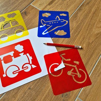 Obrazek z Szablony do malowania 6 szt - środki transportu