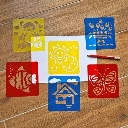 Obrazek z Szablony do malowania 6 szt - świat wokół nas