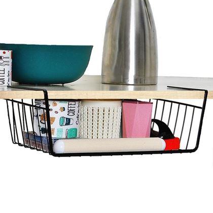 Obrazek z Dodatkowy wiszący metalowy koszyk - czarny